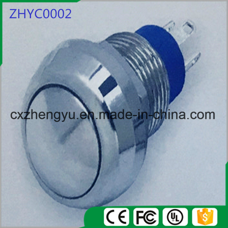 12mm Metal Pushbutton Switch with Round Head and Momentary Function