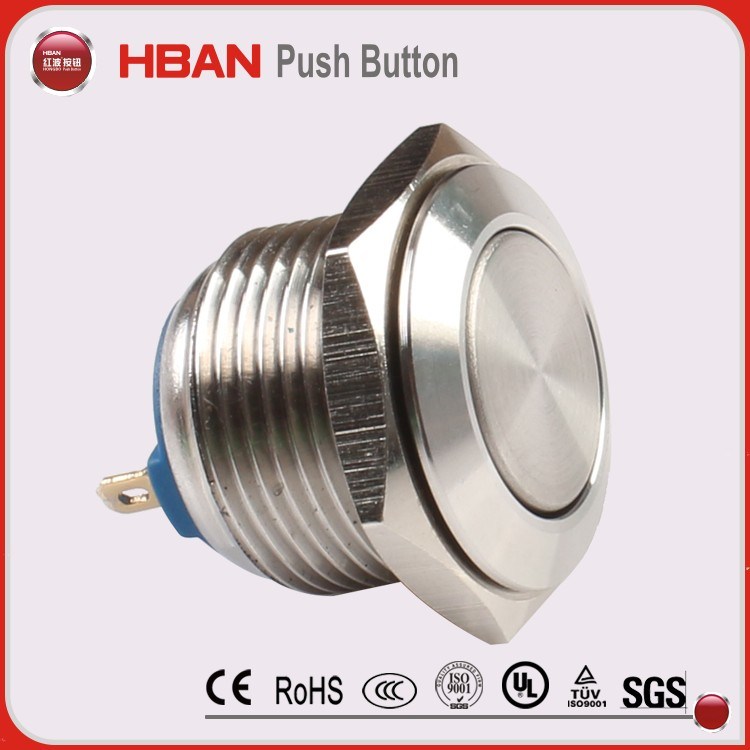 Metal 16mm on off Push Button Waterproof Momentary Switch Spst