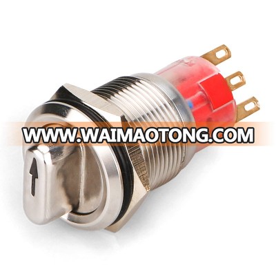 IP65 stainless steel metal rotary switch 5A 250V  2/3 position selector switch