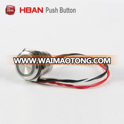 micro-travel electronic switch ,16mm RGB Tricolor led push button switch