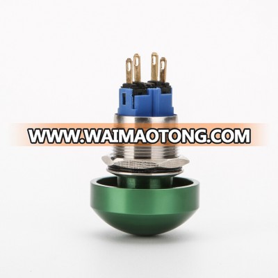 Green mushroom pushbutton switch