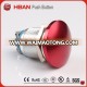 Metal Red Mushroom Momentary Screw Push Button Switch