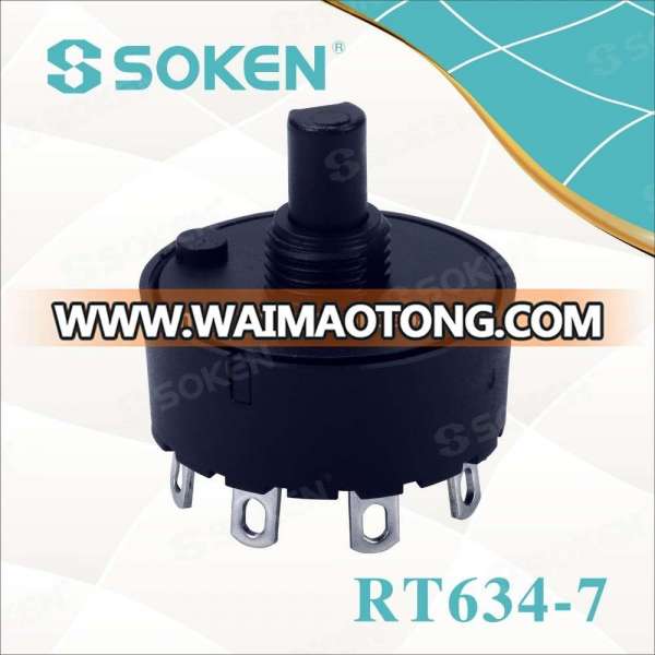 SOKEN juicer rotary switch 2-8 position 6(4)a 250v t85 RT634-7